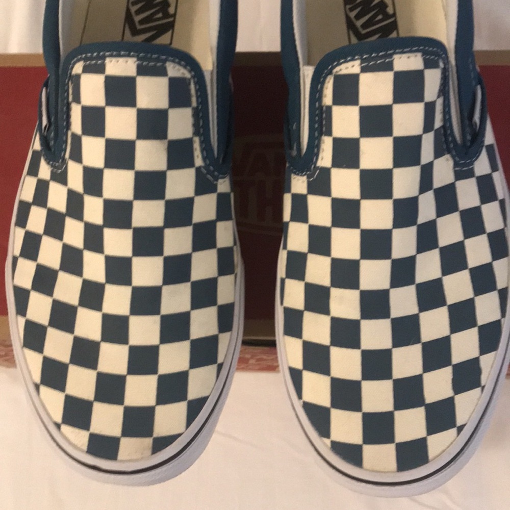 Vans Classic Slip-On Men's Shoes - Corsair Checkerboard - Picture 6 of 11